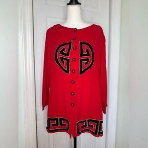 Anthony Mark Hankins Shopping with Anthony Chinoiserie Rayon Sz Medium